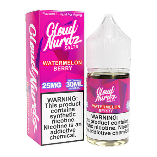 Cloud Nurdz (LIQ Salt)(30mL) TF-Nic  -  Qty per pack 1 Watermelon Berry 25mg