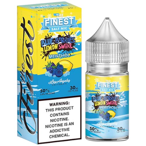 Finest (LIQ Salt)(30mL)  -  Qty per pack 1 Blueberries Lemon Swirl Menthol 50mg