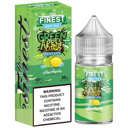 Finest (LIQ Salt)(30mL)  -  Qty per pack 1 Green Apple Citrus Menthol 30mg