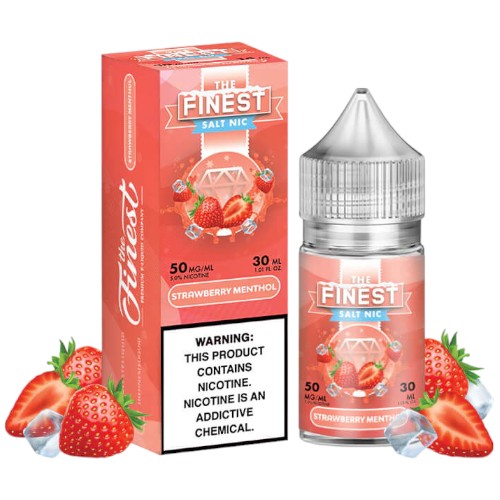 Finest (LIQ Salt)(30mL)  -  Qty per pack 1 Strawberry Menthol 50mg