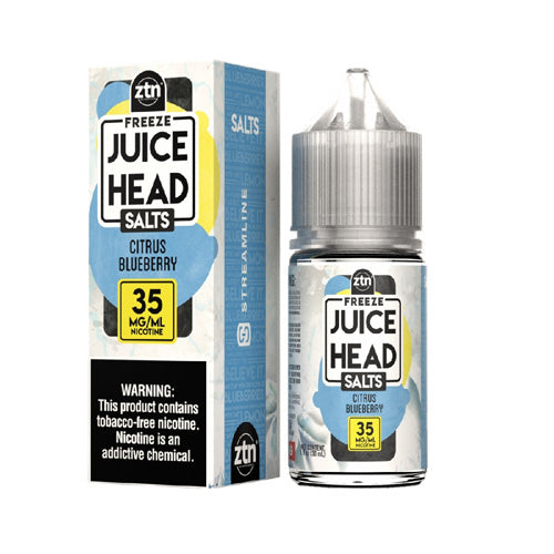 Juice Head (LIQ Salt)(30mL)  -  Qty per pack 1 Citrus Blueberry Freeze (Blueberry Lemon Freeze) 35mg