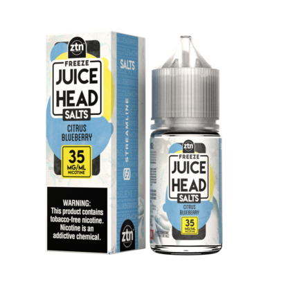 Juice Head (LIQ Salt)(30mL)  -  Qty per pack 1 Citrus Blueberry Freeze (Blueberry Lemon Freeze) 35mg