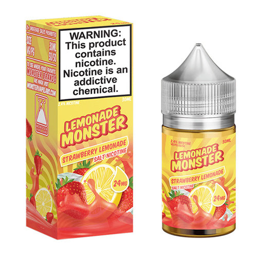 Jam Monster (LIQ Salt)(30mL) Lemonade  -  Qty per pack 1 Strawberry Lemonade 24mg