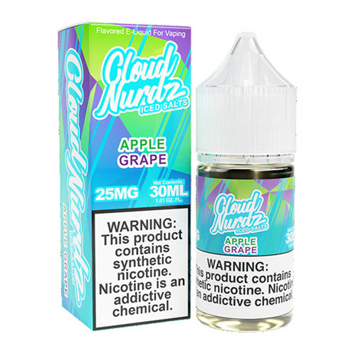 Cloud Nurdz (LIQ Salt)(30mL) TF-Nic  -  Qty per pack 1 Grape Apple Iced 25mg