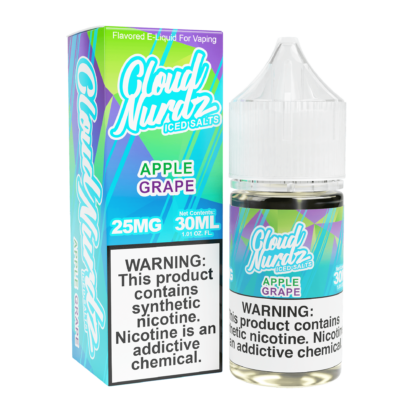 Cloud Nurdz (LIQ Salt)(30mL) TF-Nic  -  Qty per pack 1 Grape Apple Iced 50mg