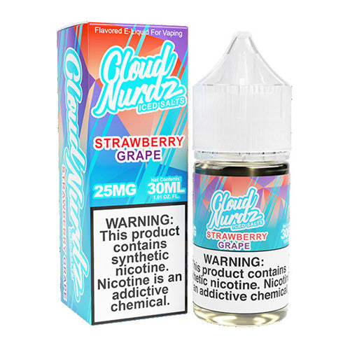 Cloud Nurdz (LIQ Salt)(30mL) TF-Nic  -  Qty per pack 1 Grape Strawberry Iced 25mg