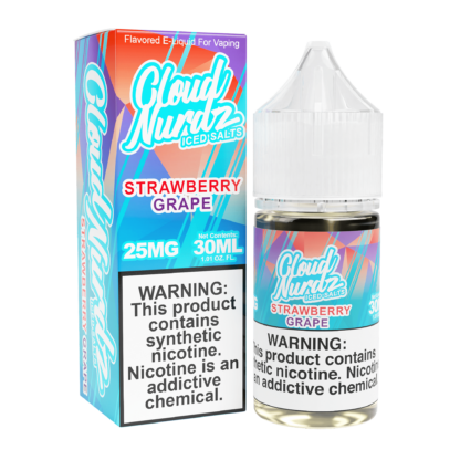 Cloud Nurdz (LIQ Salt)(30mL) TF-Nic  -  Qty per pack 1 Grape Strawberry Iced 50mg