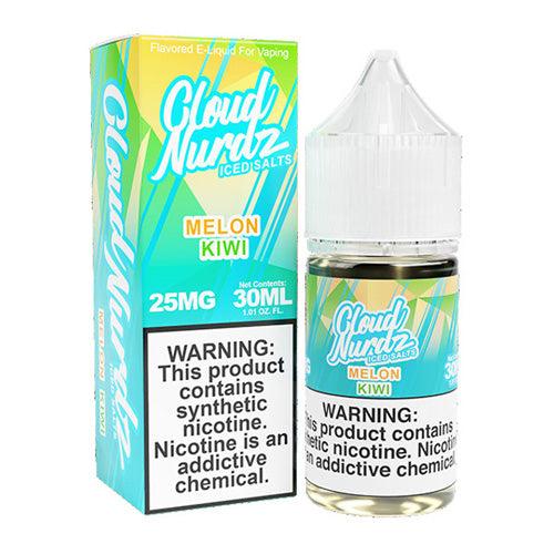 Cloud Nurdz (LIQ Salt)(30mL) TF-Nic  -  Qty per pack 1 Kiwi Melon Iced 25mg