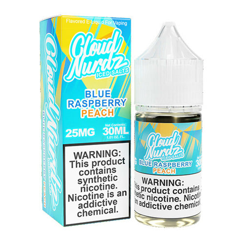 Cloud Nurdz (LIQ Salt)(30mL) TF-Nic  -  Qty per pack 1 Peach Blue Razz Iced 25mg