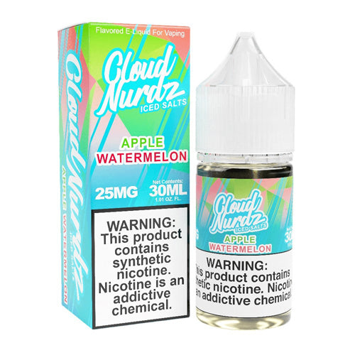 Cloud Nurdz (LIQ Salt)(30mL) TF-Nic  -  Qty per pack 1 Watermelon Apple Iced 50mg