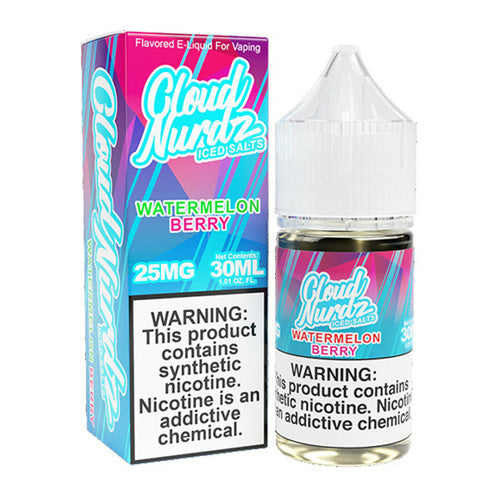 Cloud Nurdz (LIQ Salt)(30mL) TF-Nic  -  Qty per pack 1 Watermelon Berry Iced 25mg