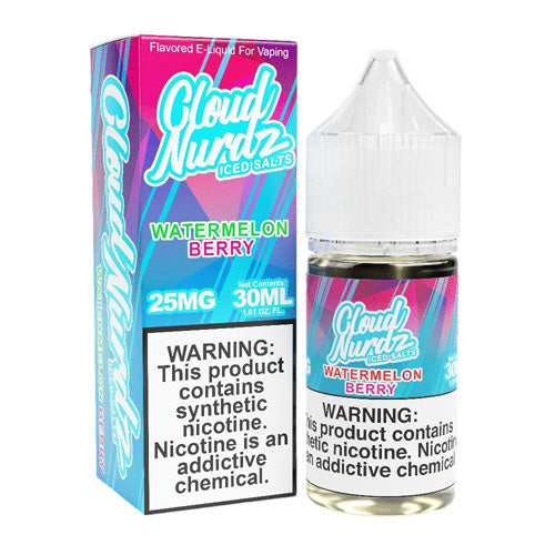 Cloud Nurdz (LIQ Salt)(30mL) TF-Nic  -  Qty per pack 1 Watermelon Berry Iced 50mg