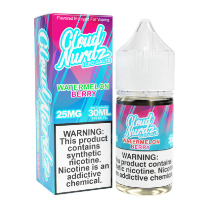 Cloud Nurdz (LIQ Salt)(30mL) TF-Nic  -  Qty per pack 1 Watermelon Berry Iced 50mg