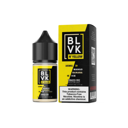 BLVK (LIQ Salt)(30mL) N' Yellow  -  Qty per pack 1 Mango Banana Ice 35mg