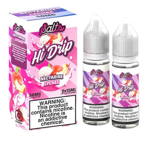 Hi Drip (LIQ Salt)(30mL; 15mL x2)  -  Qty per pack 1 Nectarine Lychee 50mg