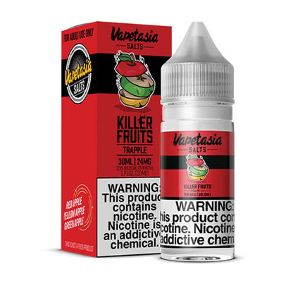 Vapetasia (LIQ Salt)(30mL) Killter Fruits TFN  -  Qty per pack 1 Trapple 48mg