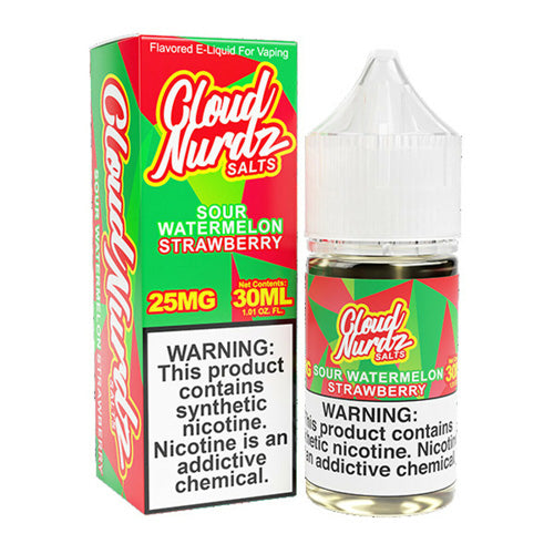 Cloud Nurdz (LIQ Salt)(30mL) TF-Nic  -  Qty per pack 1 Sour Watermelon Strawberry 25mg