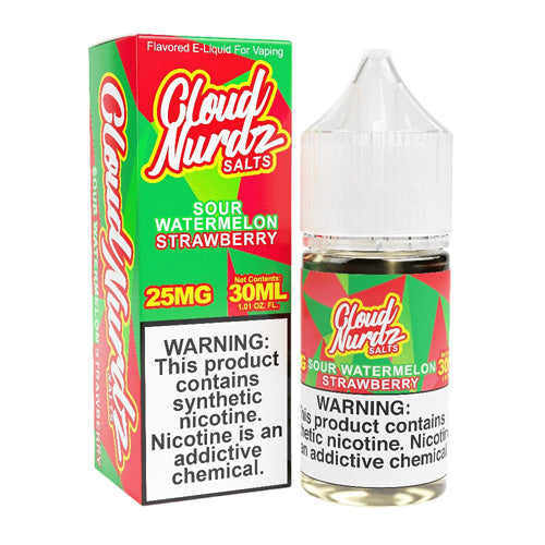 Cloud Nurdz (LIQ Salt)(30mL) TF-Nic  -  Qty per pack 1 Sour Watermelon Strawberry 50mg