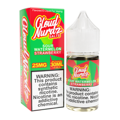 Cloud Nurdz (LIQ Salt)(30mL) TF-Nic  -  Qty per pack 1 Sour Watermelon Strawberry 50mg