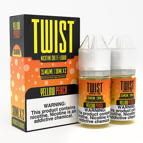 Twist (LIQ Salt)(60mL; 30mL x2)  -  Qty per pack 1 Yellow Peach 35mg