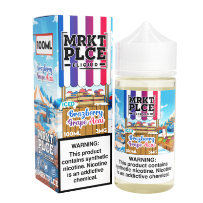 MRKT PLCE (LIQ FB)(100mL)  -  Qty per pack 1 Iced Brazberry Grape Acai 00mg