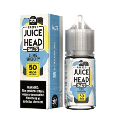 Juice Head (LIQ Salt)(30mL)  -  Qty per pack 1 Citrus Blueberry Freeze (Blueberry Lemon Freeze) 50mg