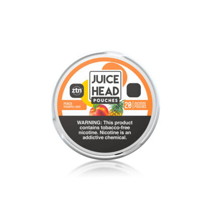 Juice Head (DSPLY 5pc)(Nic Pouch)(20ct Can) ZTN  -  Qty per pack 1 Peach Pineapple Mint 06mg (SAS)