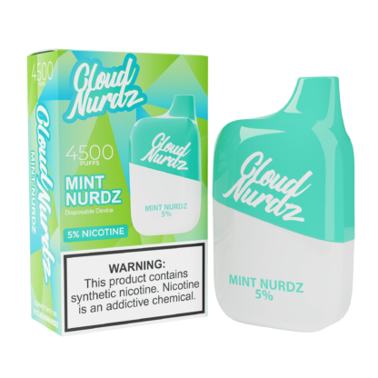 Cloud Nurdz (Dispo) (4500Puff) 5% (12mL)  -  Qty per pack 10 Mint 50mg