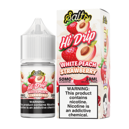 Hi Drip (LIQ Salt)(30mL)  -  Qty per pack 1 White Peach Strawberry 50mg