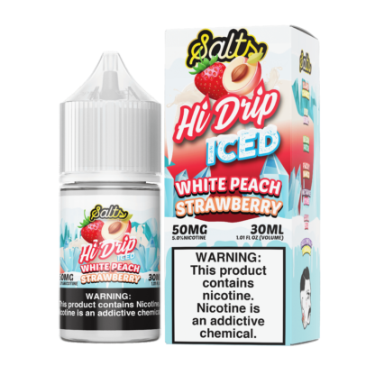 Hi Drip (LIQ Salt)(30mL)  -  Qty per pack 1 White Peach Strawberry Iced 50mg