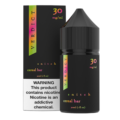 Verdict (LIQ Salt)(30mL)  -  Qty per pack 1 Snitch (Cereal Bar) 50mg