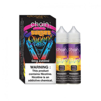 Chain Vapez (LIQ FB)(120mL; 60mL x2)  -  Qty per pack 1 Sunset Sherbert 00mg