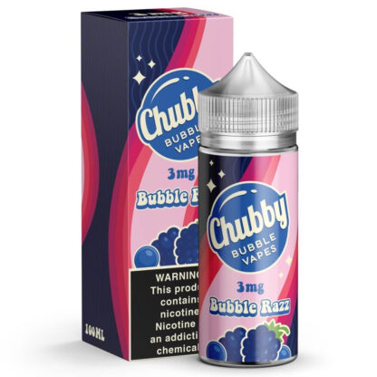 Chubby Bubble Vapes (LIQ FB)(100mL)  -  Qty per pack 1 Bubble Razz 00mg