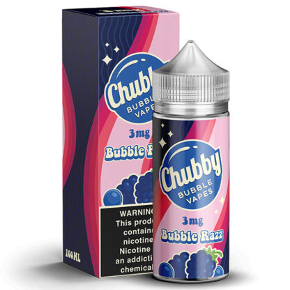 Chubby Bubble Vapes (LIQ FB)(100mL)  -  Qty per pack 1 Bubble Razz 03mg