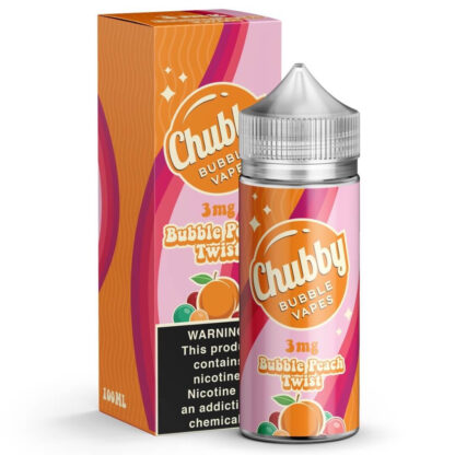 Chubby Bubble Vapes (LIQ FB)(100mL)  -  Qty per pack 1 Bubble Peach Twist 00mg