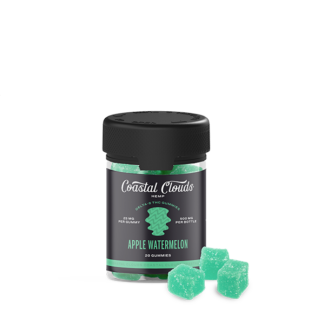 Coastal Clouds (Delta)(Gummies)(500mg 20ct Jar) Hemp D8  -  Qty per pack 1 Apple Watermelon