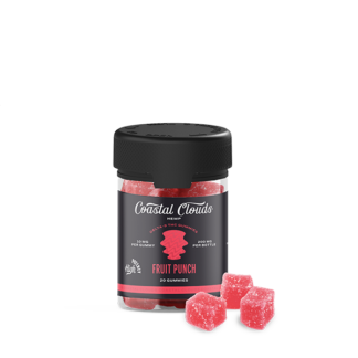 Coastal Clouds (Delta)(Gummies)(200mg 20ct Jar) Hemp D9  -  Qty per pack 1 Fruit Punch