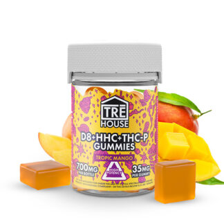 Tre House (Delta)(Gummies)(700mg 20ct Jar) D8 + HHC + THCP  -  Qty per pack 1 Tropic Mango