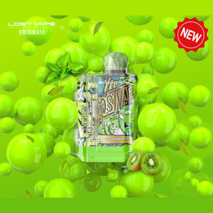 Lost Vape Orion Bar (Dispo) (7500Puff) 5% (18mL) Sparkling Edt.  -  Qty per pack 10 Gold Kiwi Mint 50mg