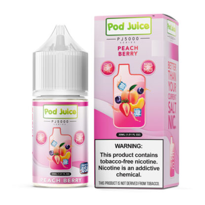 Pod Juice (LIQ Salt)(30mL) TFN PJ5000  -  Qty per pack 1 Peach Berry Ice 35mg