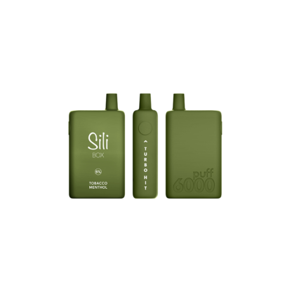 Sili Box (Dispo) (6000Puff)(16mL)  -  Qty per pack 5 Tobacco Menthol 50mg