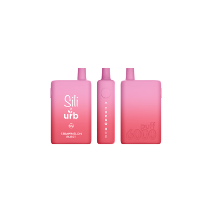 Sili/URB (Dispo) (6000Puff)(16mL)  -  Qty per pack 5 Strawmelon Burst 50mg