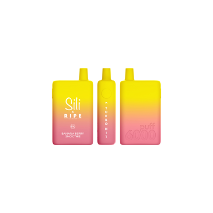 Sili/Ripe (Dispo) (6000Puff)(16mL)  -  Qty per pack 5 Banana Berry Smoothie 50mg