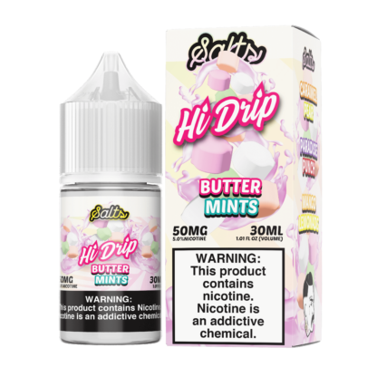 Hi Drip (LIQ Salt)(30mL)  -  Qty per pack 1 Butter Mints 50mg