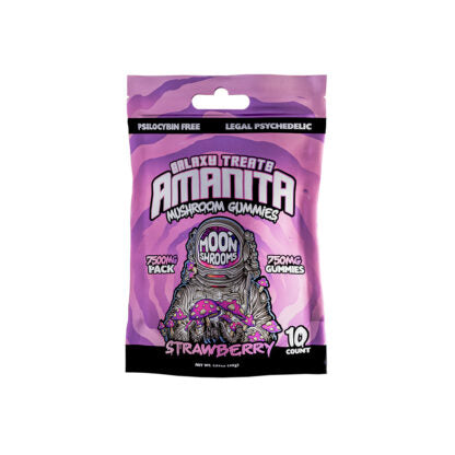 Galaxy Treats (Shroom)(Gummies)(7500mg 10ct Pouch)  -  Qty per pack 1 Strawberry Moon