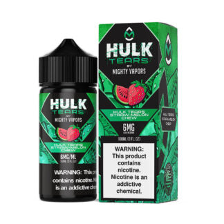 Mighty Vapors (LIQ FB)(100mL) Hulk Tears  -  Qty per pack 1 Hulk Tears Straw-Melon Chew 00mg