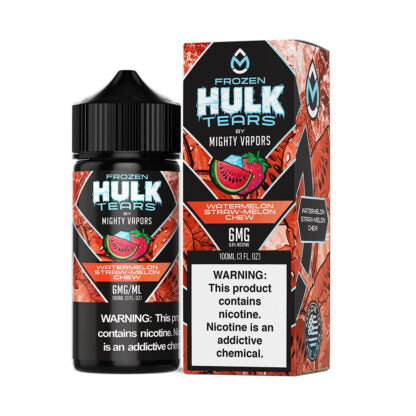 Mighty Vapors (LIQ FB)(100mL) Hulk Tears  -  Qty per pack 1 Frozen Watermelon Straw-Melon Chew 06mg