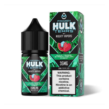 Mighty Vapors (LIQ Salt)(30mL) Hulk Tears  -  Qty per pack 1 Frozen Hulk Tears Straw Melon Chew 35mg