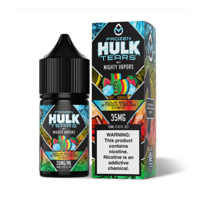 Mighty Vapors (LIQ Salt)(30mL) Hulk Tears  -  Qty per pack 1 Frozen Sour Belts 35mg