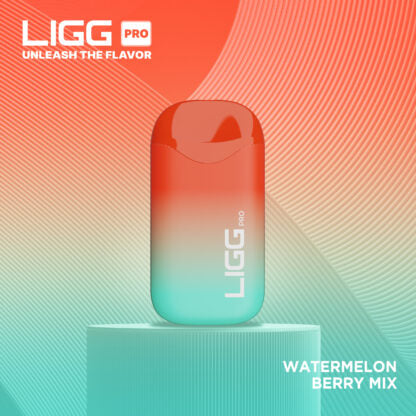 Ligg Pro (Dispo) (5500Puff)(14mL)  -  Qty per pack 10 Watermelon Berry Mix 50mg